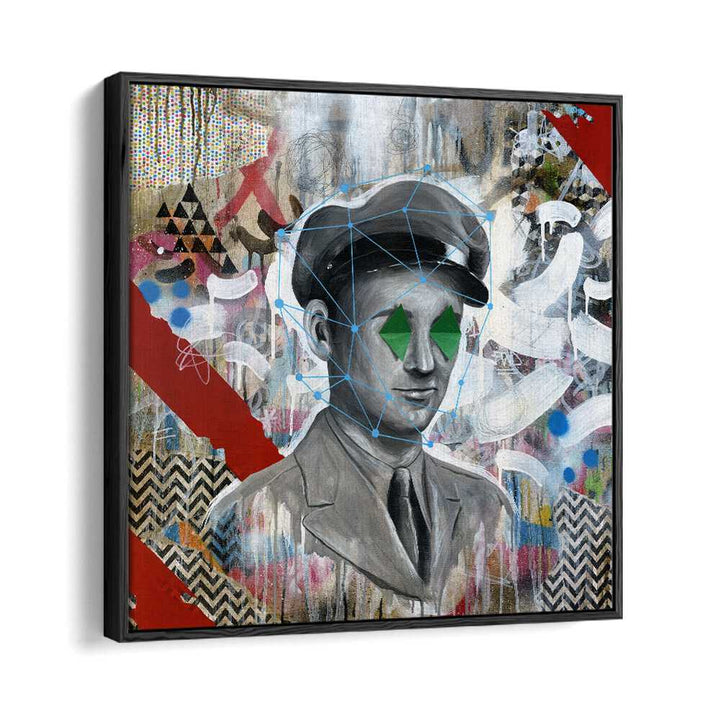 Forgotten Soldier Pop Art Artwork in Black Floater Frame