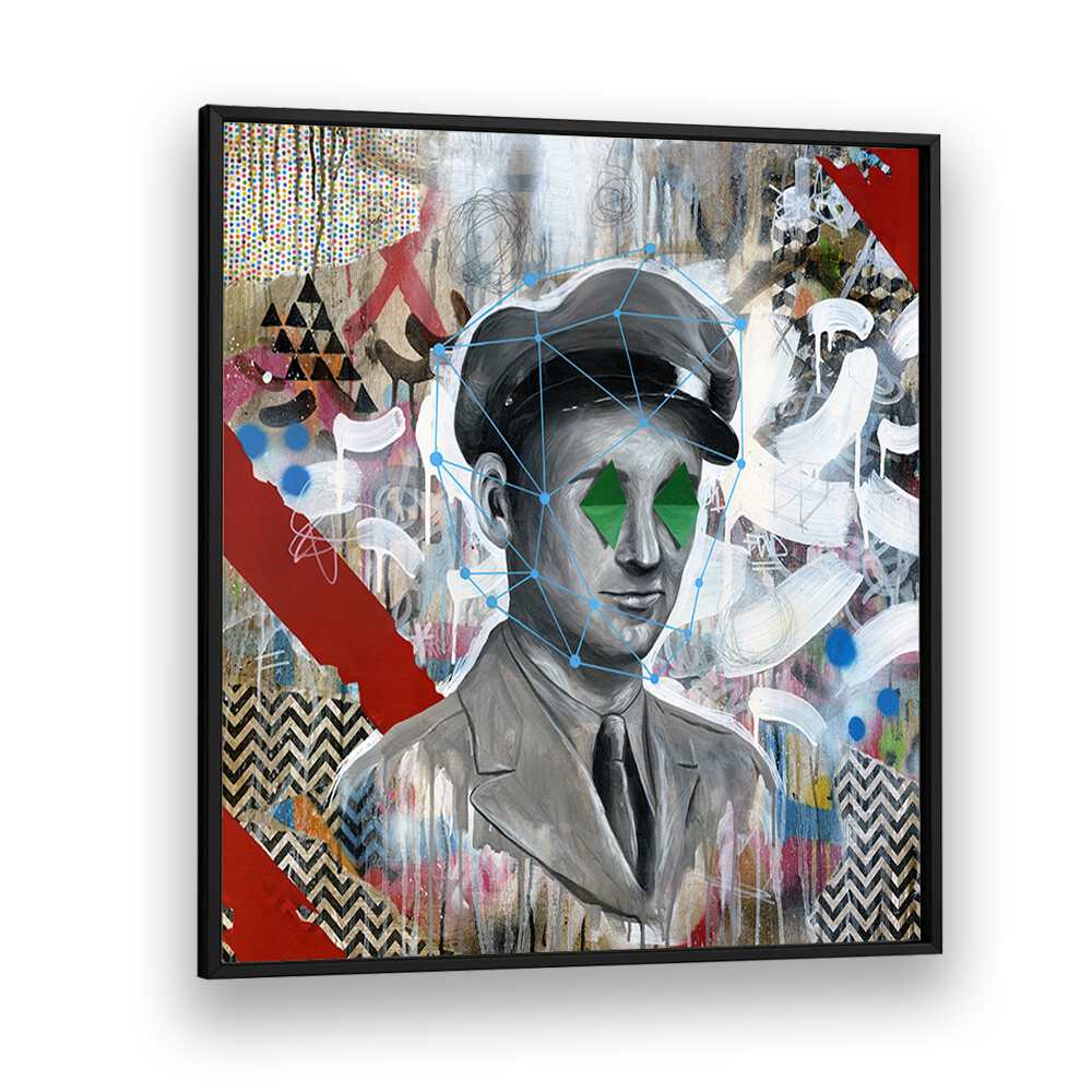 Forgotten Soldier Pop Art Artwork in Black Plain Frame