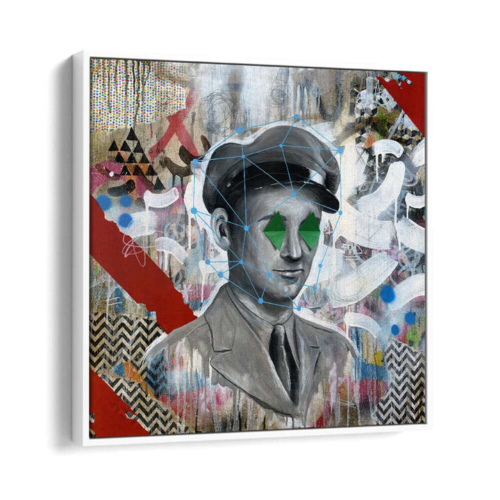 Forgotten Soldier Pop Art Artwork in White Floater Frame