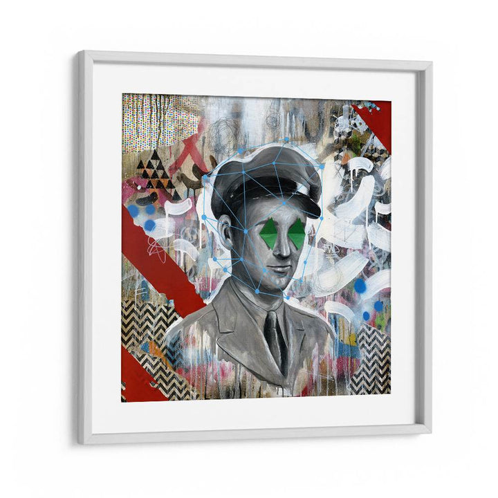 Forgotten Soldier Pop Art Artwork in White Frame With Mount