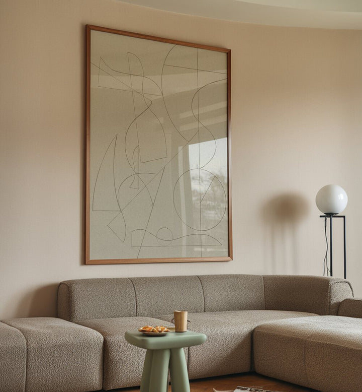 Transform your space with FOUNDED, ABSTRACT PAINTINGS featuring unique colors and shapes for contemporary interiors.