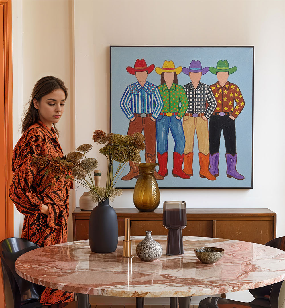 FOUR COLORFUL COWBOYS
