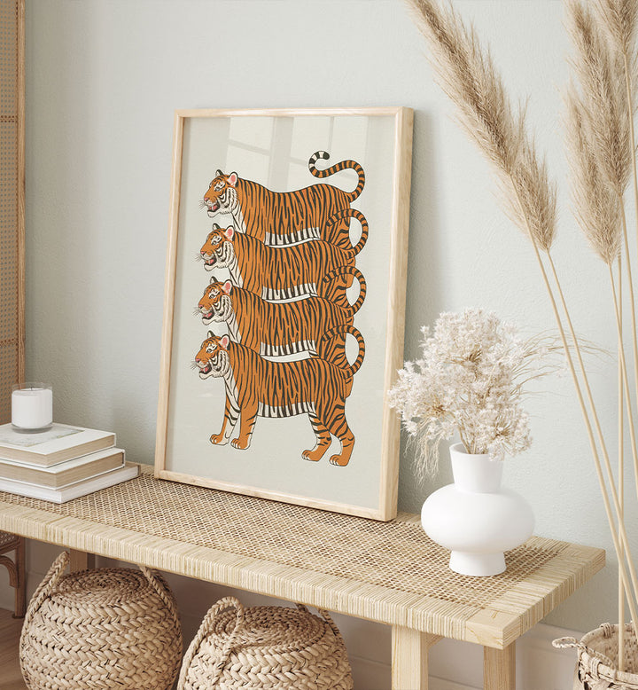 FOUR STACKED TIGERS