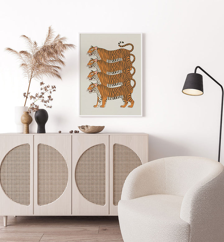 FOUR STACKED TIGERS