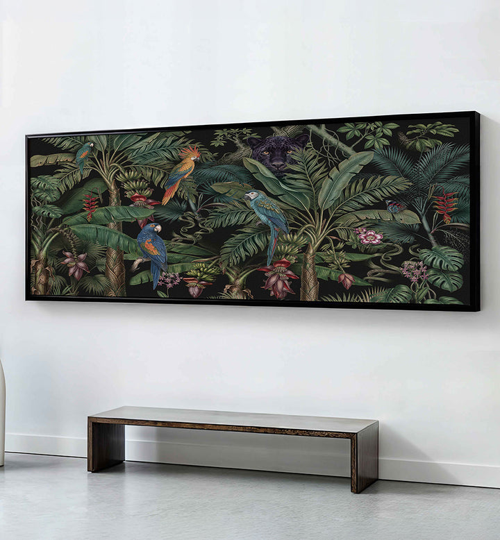 EXOTIC JUNGLE WILDLIFE  , PANORAMIC ART