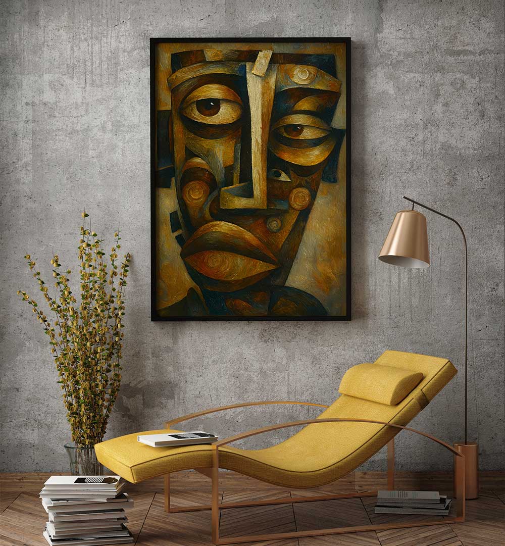 FRAGMENTS OF A FACE , EXPRESSIONISM PAINTINGS