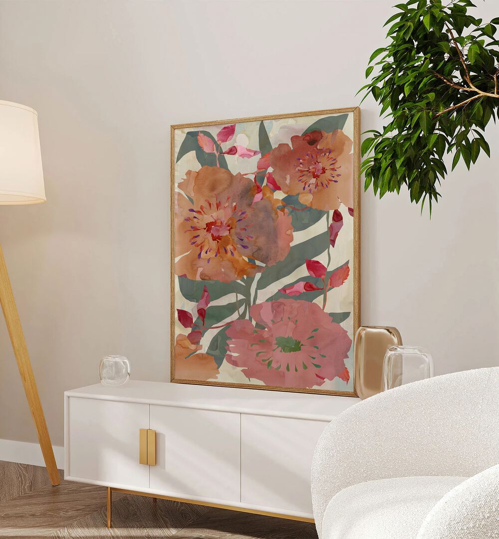 Vibrant FREE SPIRIT FLORALS I, FLORAL FLOWER PAINTINGS, adding elegance to any space with artistic floral design.
