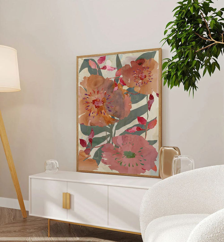 Vibrant FREE SPIRIT FLORALS I, FLORAL FLOWER PAINTINGS, adding elegance to any space with artistic floral design.