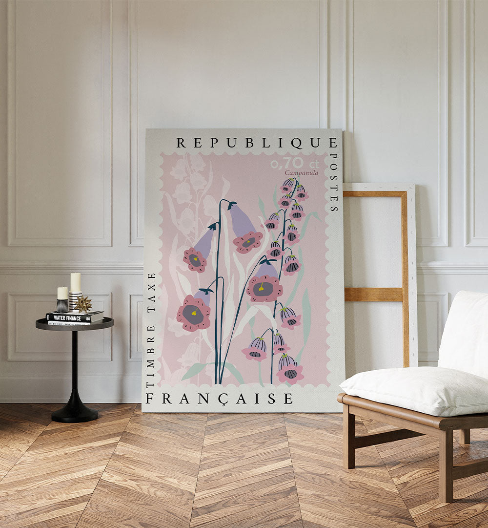 FRENCH FLORAL POSTAGE STAMP