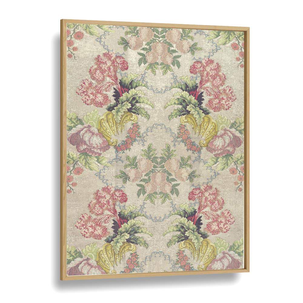 Amsterdam Flower Marketo   Botanical Flower Paintings Artwork in Oak Wood Plain Frame