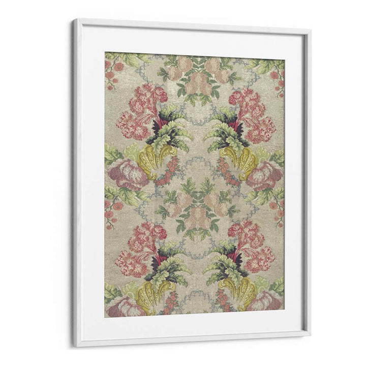 French Strawberry  Botanical Flower Paintings Paintings Artwork  in White frame With Mount