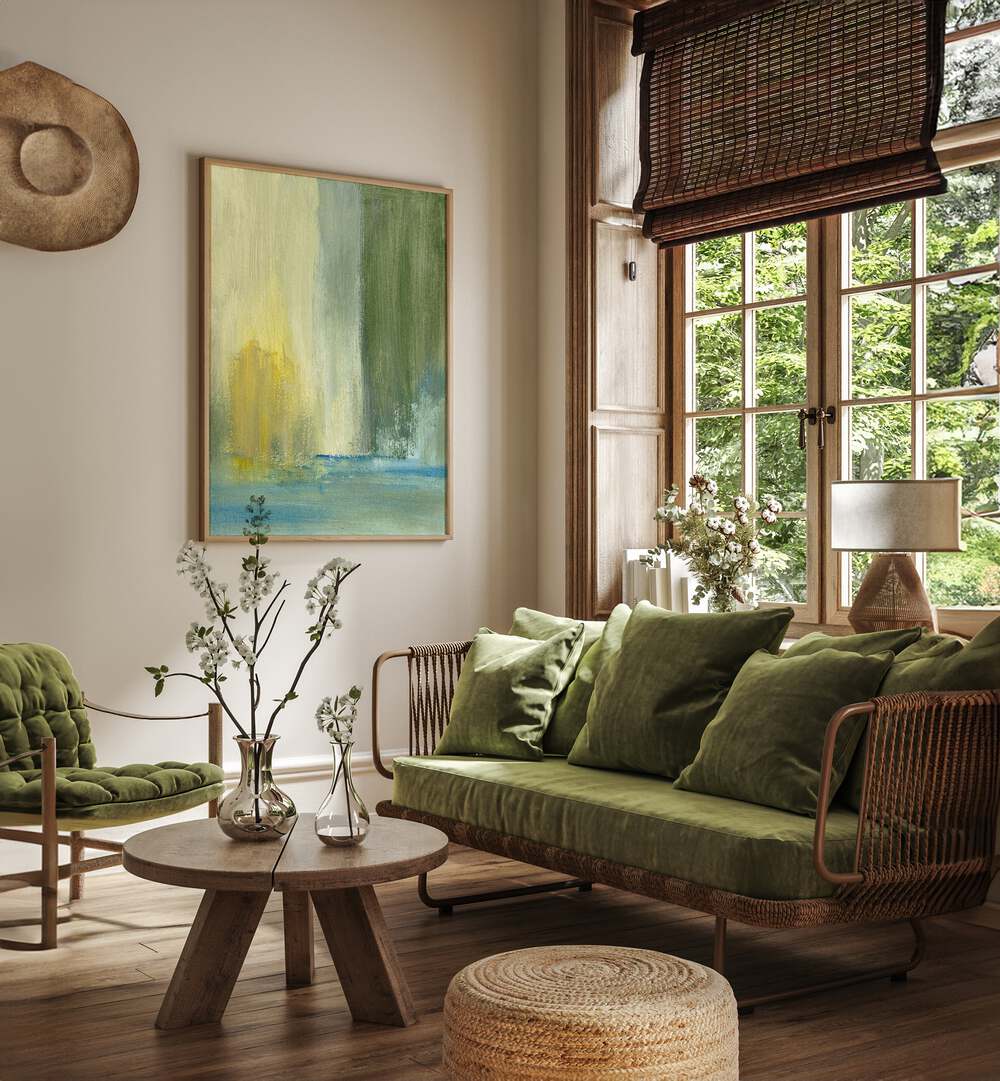 Enhance your decor with FRENCH ABSTRACT LANDSCAPE , ABSTRACT PAINTINGS featuring vibrant colors and bold brushstrokes.
