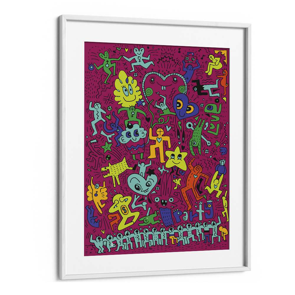 Frenzy Fizz Comic Art Artwork in White Frame With Mount