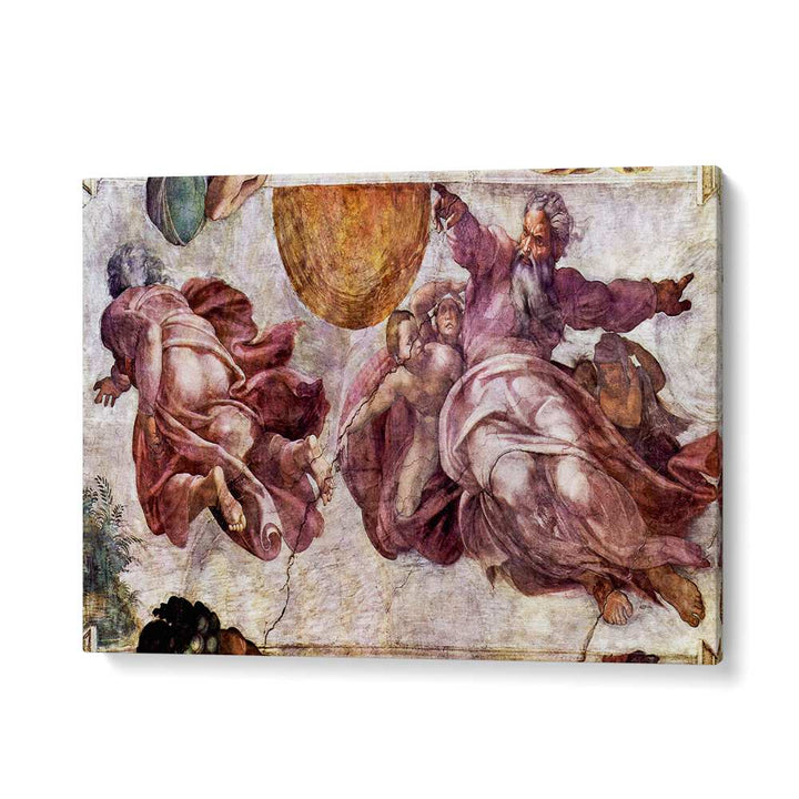 Fresco In The Sistine Chapel (1508-1512) Michelangelo Buonarroti art painting Artwork in Gallery Wrap