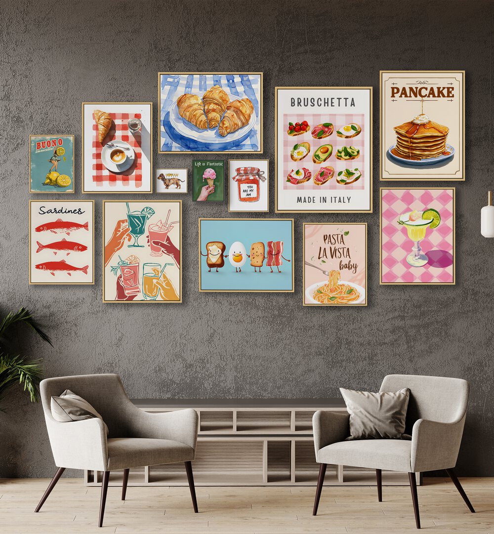 gallerywall painting - FRESHLY BAKED GALLERY WALL by Asianmonk