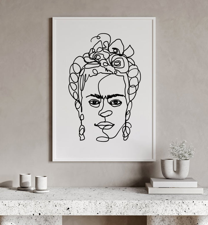 FRIDA MADE ME LINE ART PAINTING