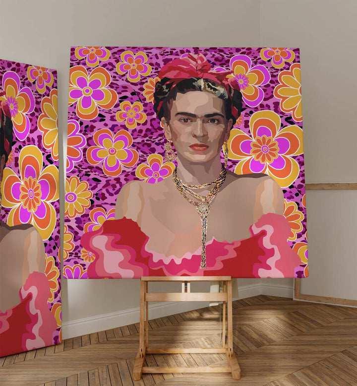 Lynnda Rakos painting - FRIDA THE QUEEN by Asianmonk