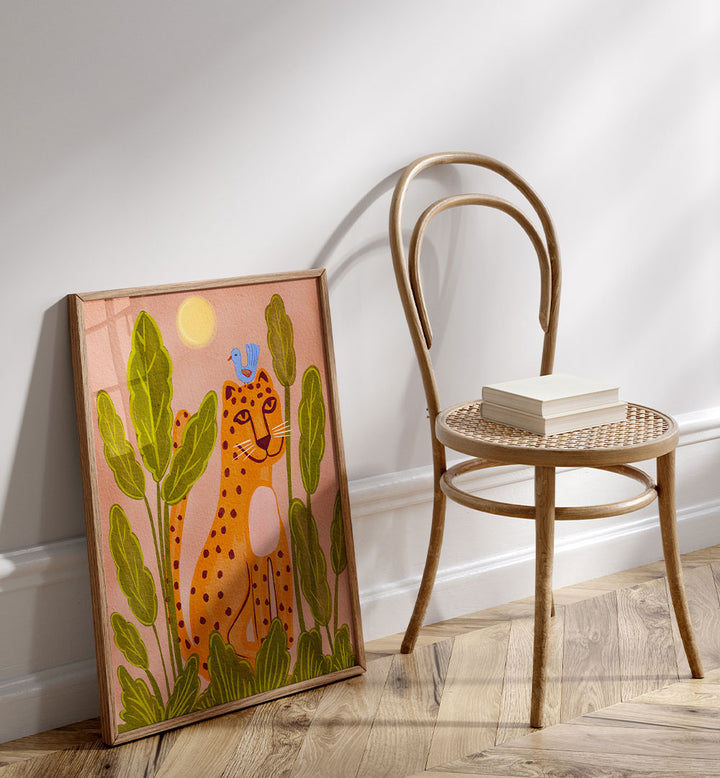 FRIENDLY LEOPARD & BIRD
