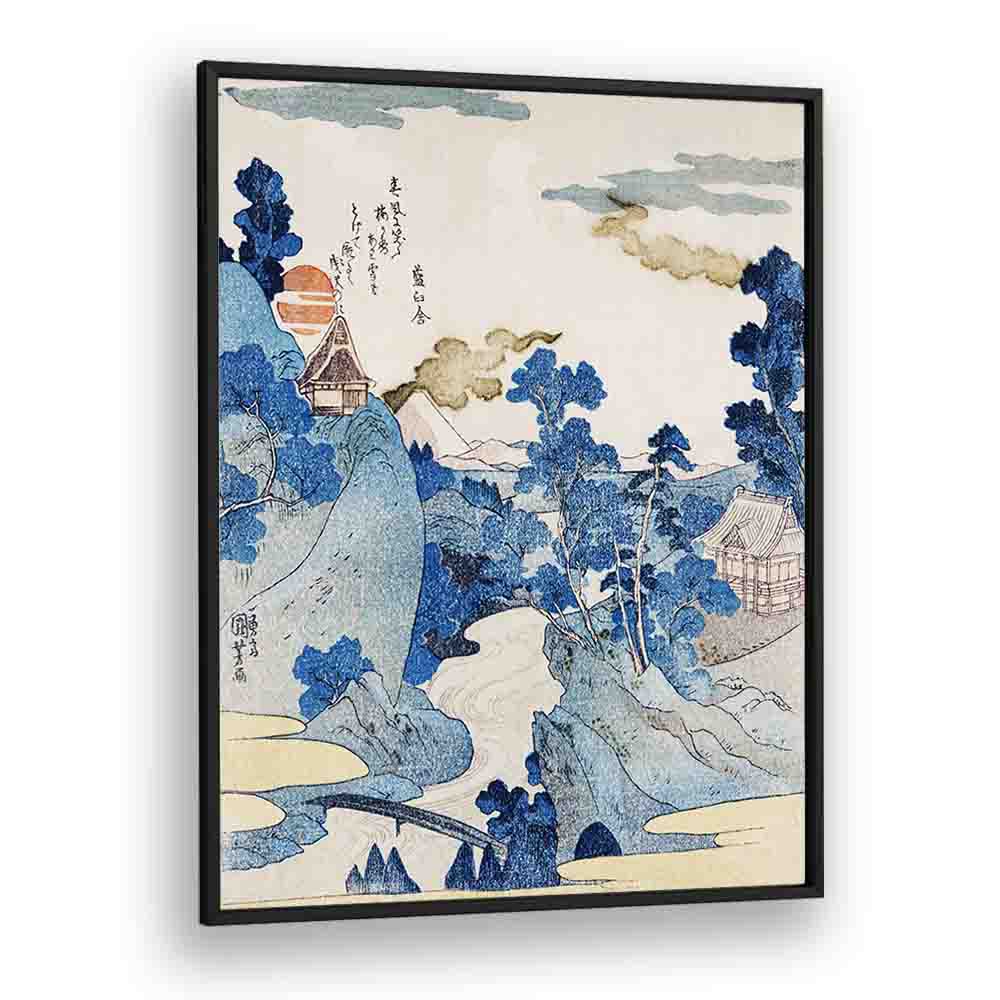 FUJI NO YUKEI 1798-1861 By Utagawa Kuniyoshi Japanese Paintings in Black Plain Frame