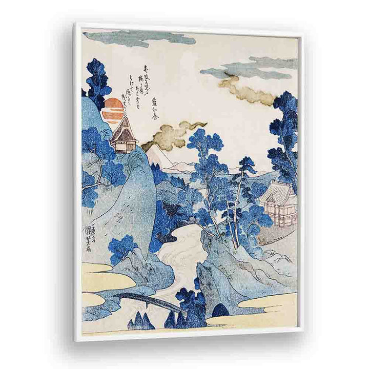 FUJI NO YUKEI 1798-1861 By Utagawa Kuniyoshi Japanese Paintings in White Plain Frame