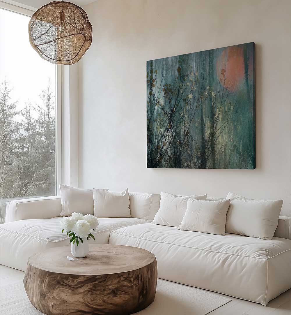 FULL MOON , FLORAL FLOWER PAINTINGS