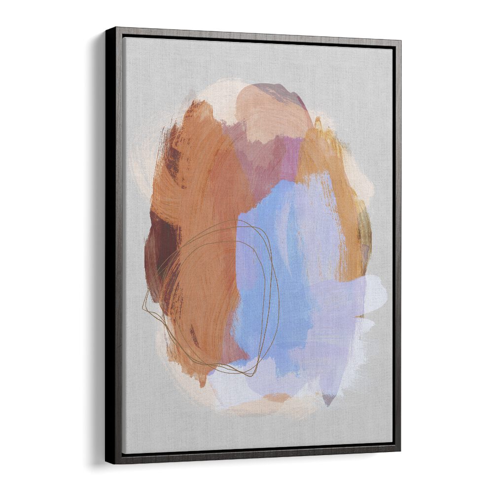 Fusion Abstract Brush Strokes By Mareike Bohmer Abstract Art Artwork in Black Floater Frame
