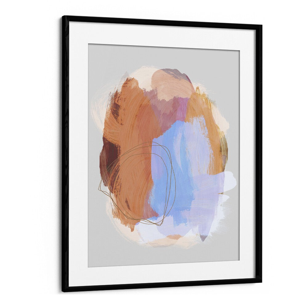 Fusion Abstract Brush Strokes By Mareike Bohmer Abstract Art Artwork in Black Frame With Mount
