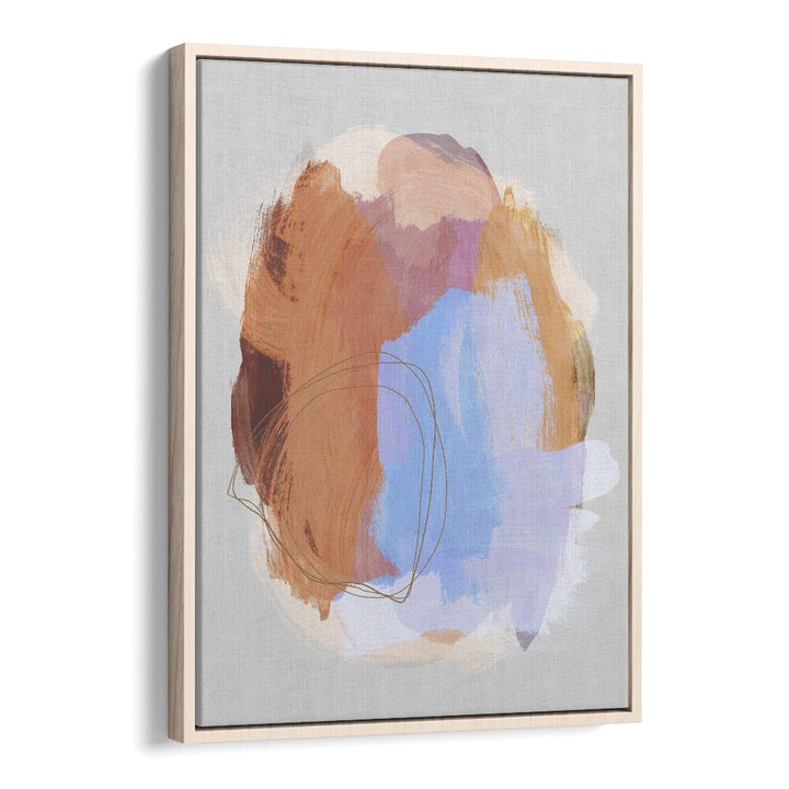 Fusion Abstract Brush Strokes By Mareike Bohmer Abstract Art Artwork in Oak Wood Floater Frame
