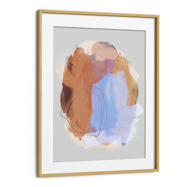 Fusion Abstract Brush Strokes By Mareike Bohmer Abstract Art Artwork in Oak Wood Frame With Mount
