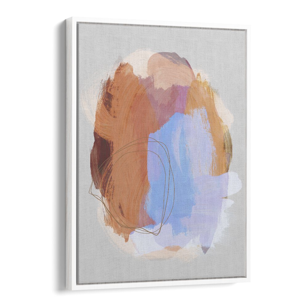 Fusion Abstract Brush Strokes By Mareike Bohmer Abstract art painting Artwork in White Floater Frame
