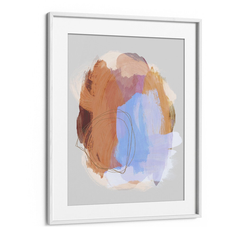 Fusion Abstract Brush Strokes By Mareike Bohmer Abstract Art Artwork in White Frame With Mount