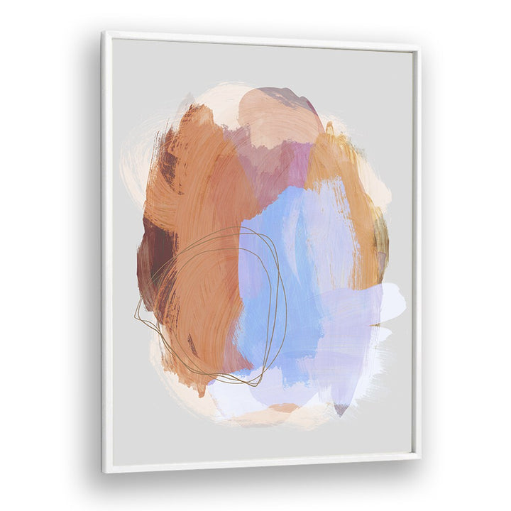 Fusion Abstract Brush Strokes By Mareike Bohmer Abstract art Artwork in White Plain Frame
