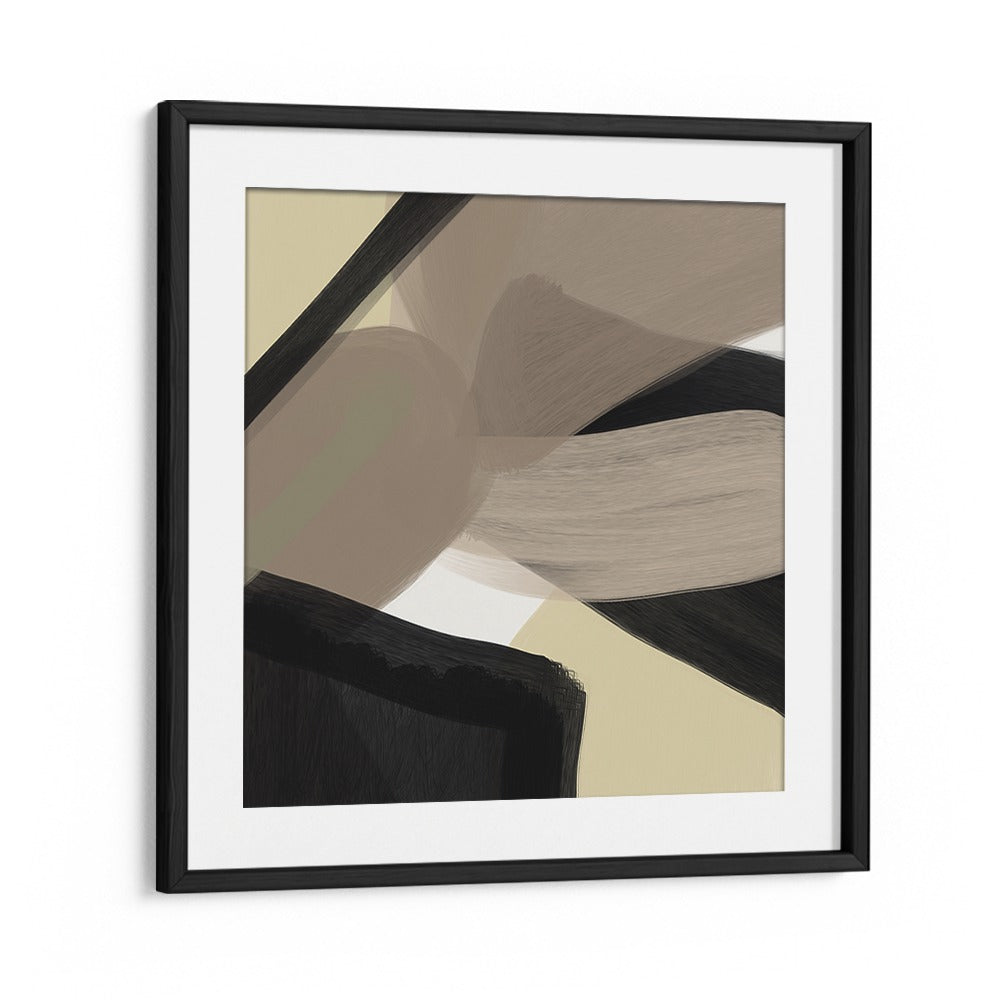 Fabula by Yopie Studio Abstract Paintings Abstract Art Prints in Black Frame With Mount