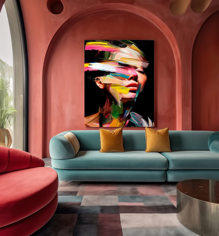 FACELESS VIII , ABSTRACT PAINTINGS