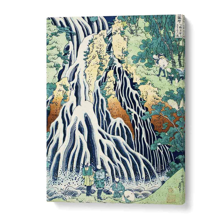 Falling Mist Waterfall At Mount Kurokami In Shimotsuke Province By Katsushika Hokusai Japanese Paintings in Gallery Wrap