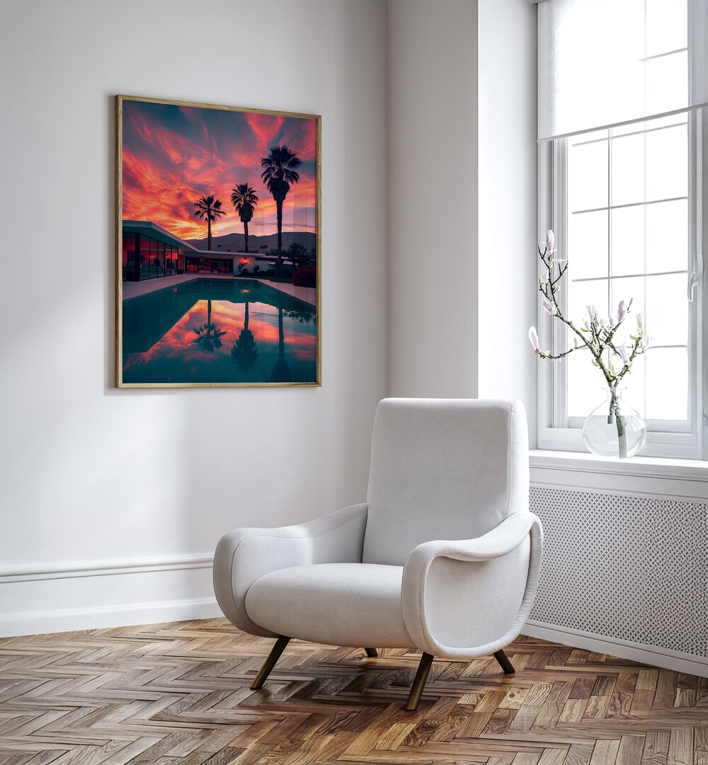 Vibrant FALLING OF THE NIGHT, BEACH PAINTINGS bringing twilight elegance to your space, perfect for any decor.
