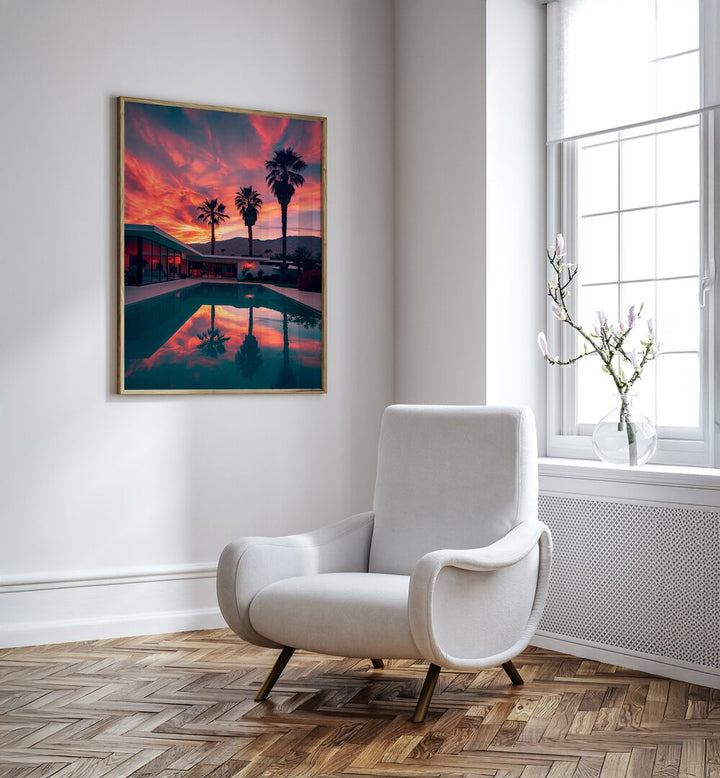 Vibrant FALLING OF THE NIGHT, BEACH PAINTINGS bringing twilight elegance to your space, perfect for any decor.
