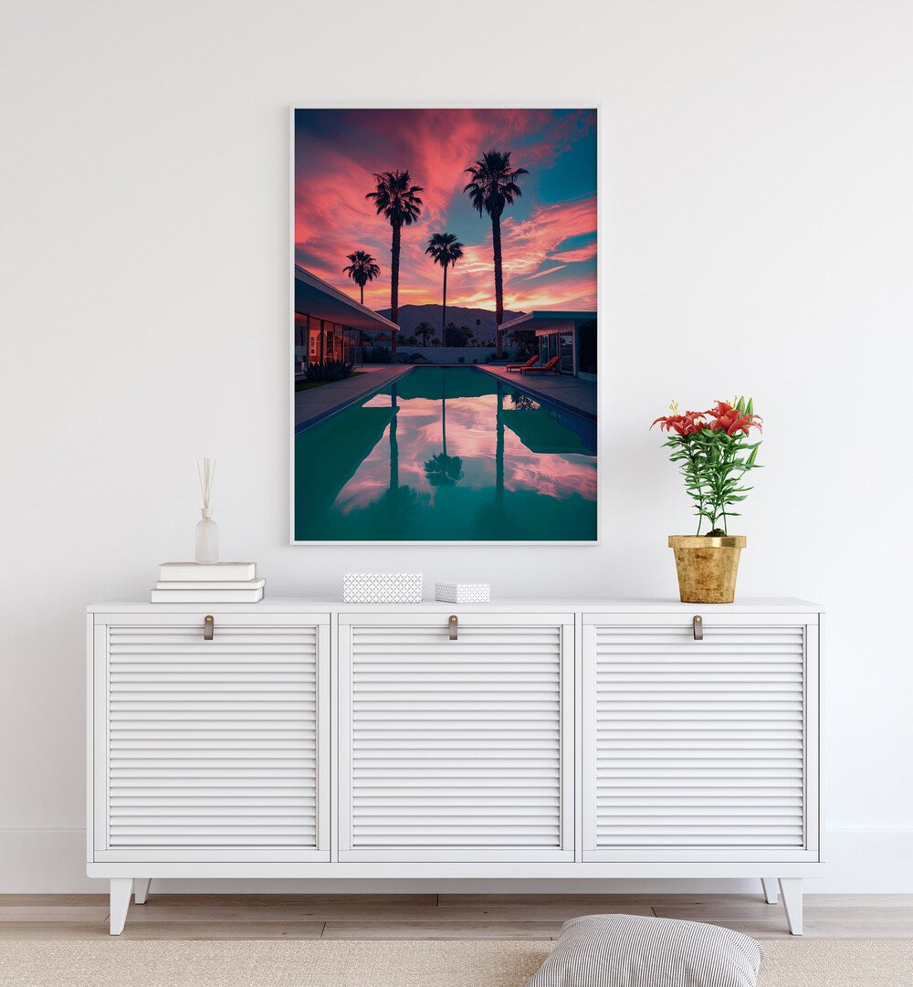 Serene twilight scene featuring FALLING OF THE NIGHT II, BEACH PAINTINGS by Philippe Hugonnard, perfect for your space.