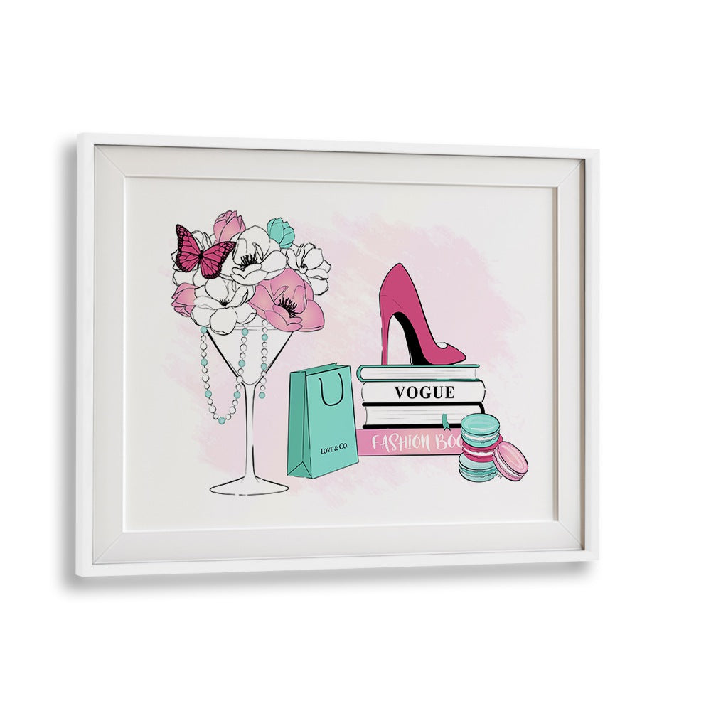 Fashion Scene by Martina Fashion Paintings Fashion Posters in White Frame With Mount