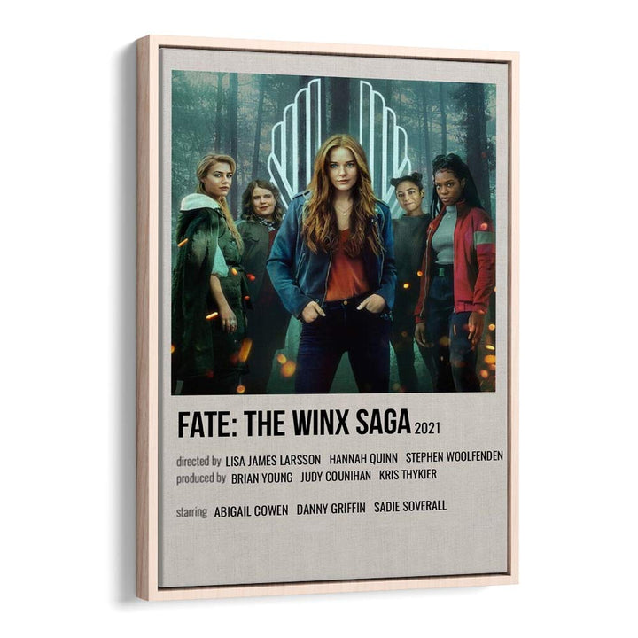 Fate-The Winx Saga 2021 Movie Posters in Oak Wood Floater Frame