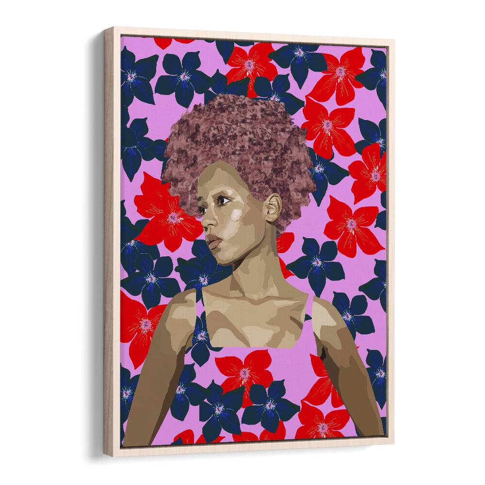 Feelings By Lynnda Rakos Pop Art Paintings Pop Art Prints in Oak Wood Floater Frame