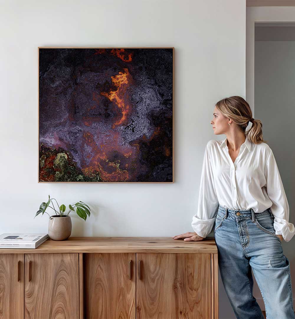 FIERY COSMOS CHAOS , ABSTRACT PAINTINGS