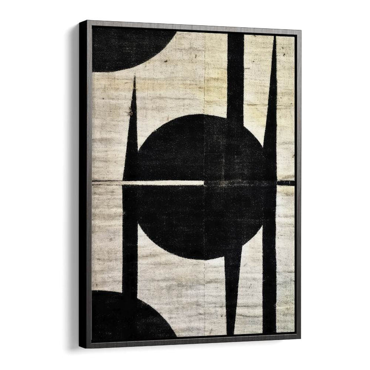 Fixed Circle by Treechild Abstract Paintings in Black Floater Frame