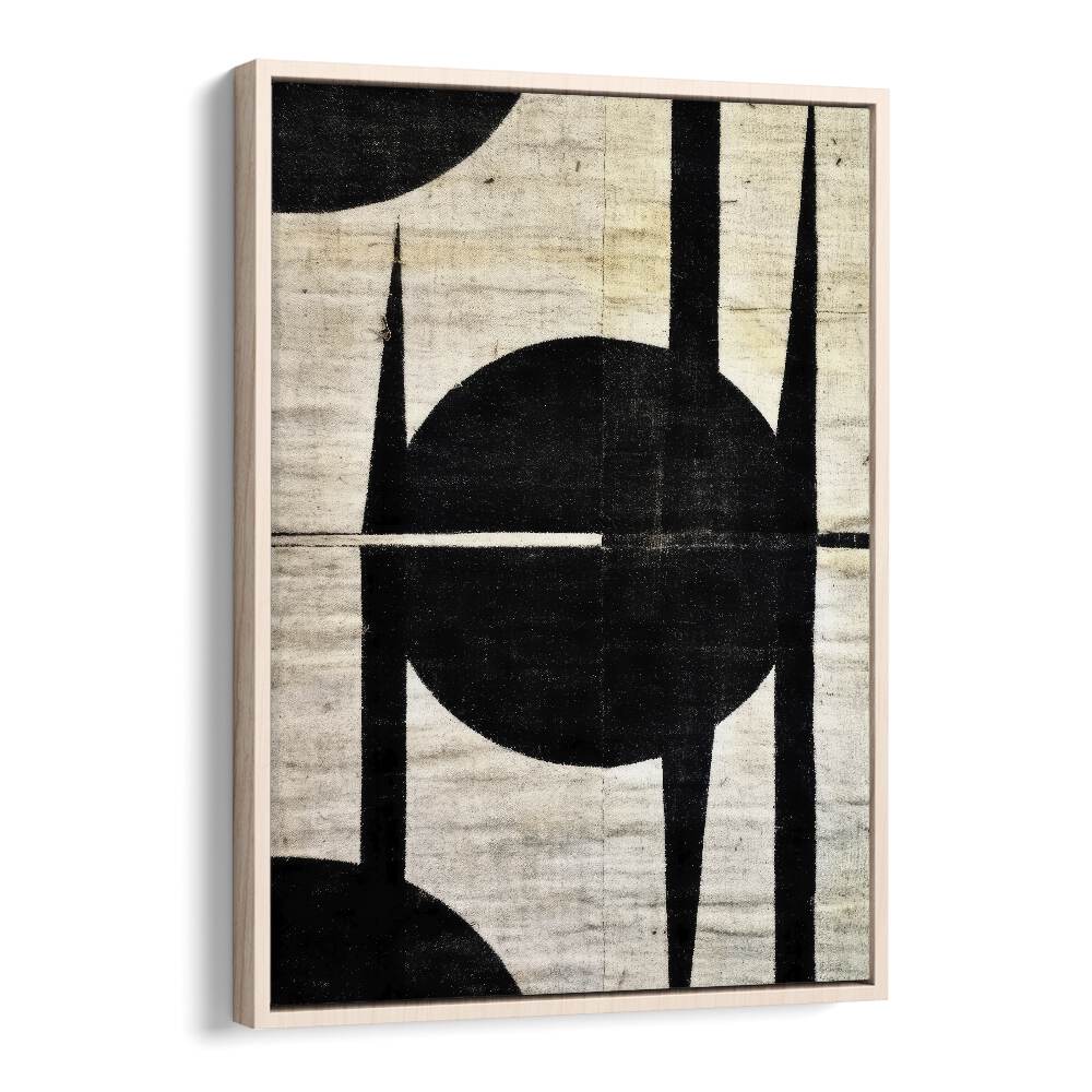 Fixed Circle by Treechild Abstract Paintings in Oak Wood Floater Frame