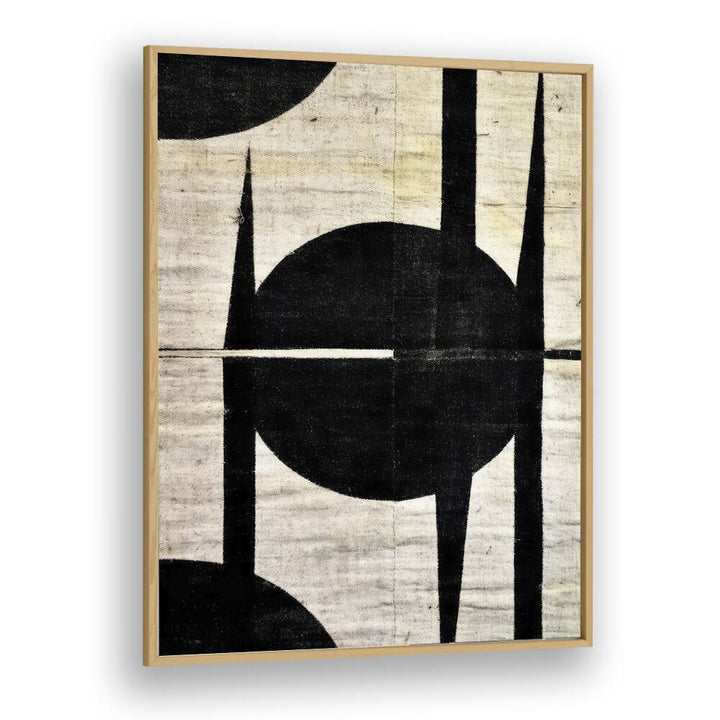 Fixed Circle by Treechild Abstract Paintings in Oak Wood Plain Frame