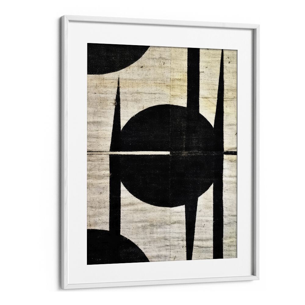 Fixed Circle by Treechild Abstract Paintings in White Frame With Mount