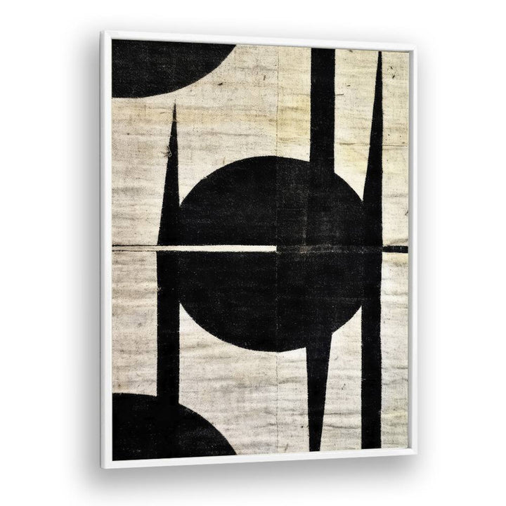 Fixed Circle by Treechild Abstract Paintings in White Plain Frame