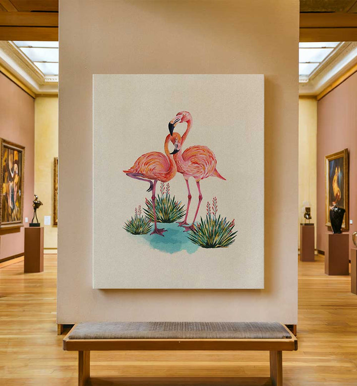 FLAMINGO , ANIMAL PAINTINGS