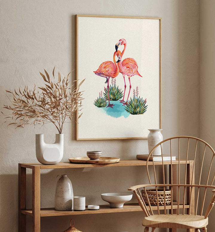 FLAMINGO , ANIMAL PAINTINGS
