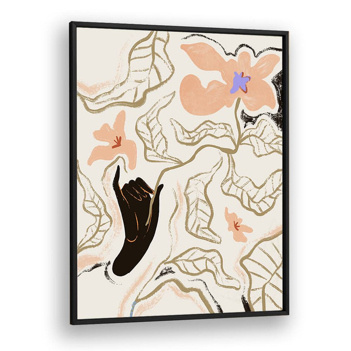 Fleur By Arty Guava Wall Art Prints in Black Plain Frame